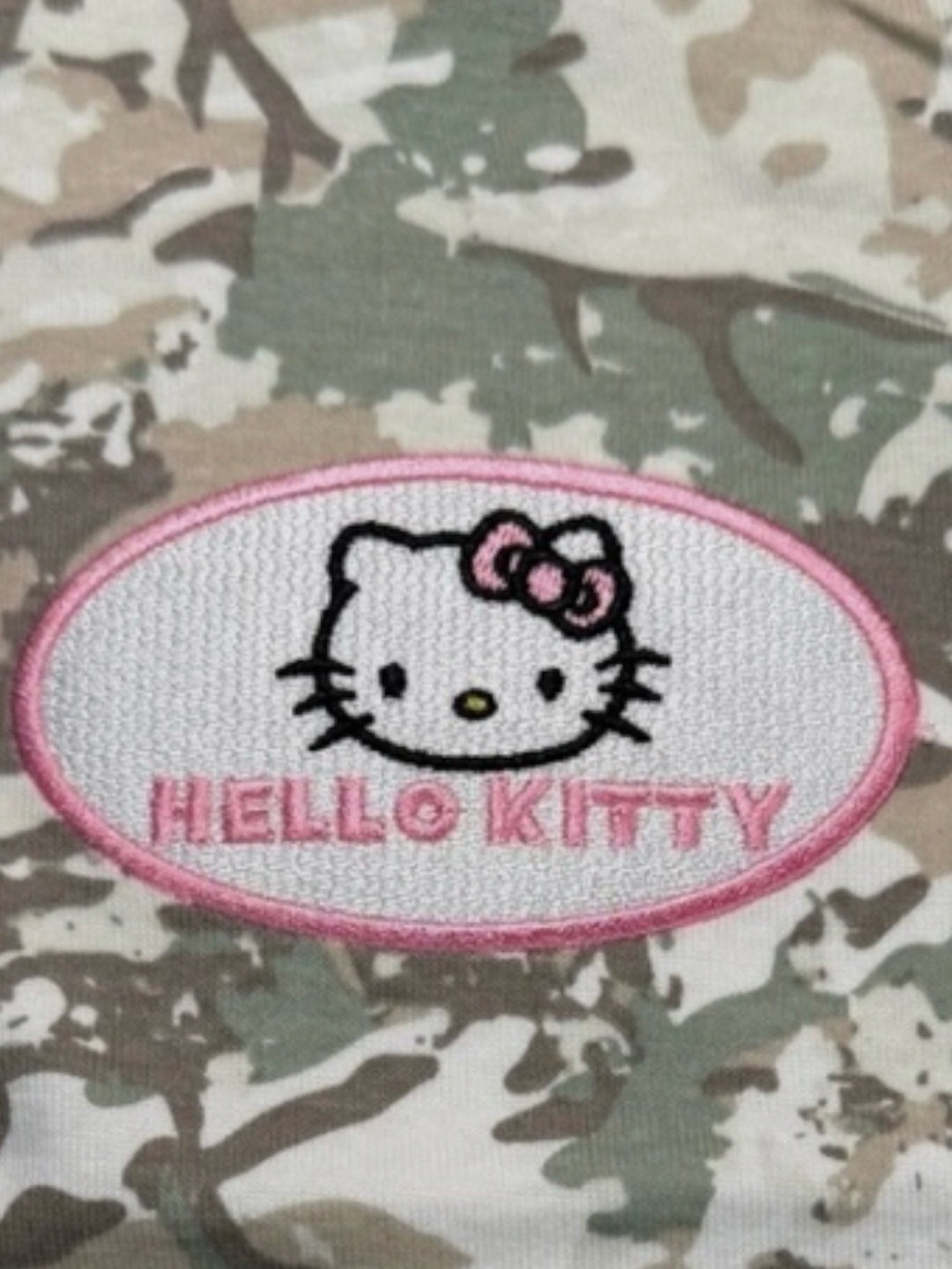 2 for $30 | Hello Kitty Camouflage Crop Tank Top - Pink Patch